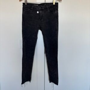 AG Adriano Goldschmied The Legging Ankle Super Skinny Ankle Black Wash Jeans 28R